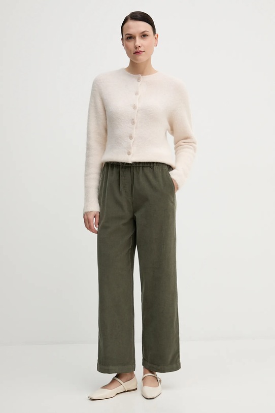 United Colors of Benetton spodnie bawełniane 494BDF0A7 zielony AW25