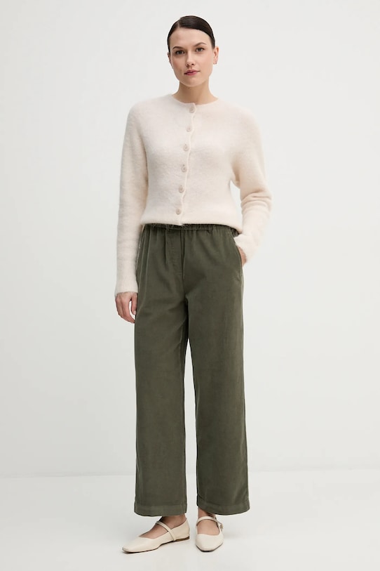 United Colors of Benetton spodnie bawełniane 494BDF0A7 zielony AW25