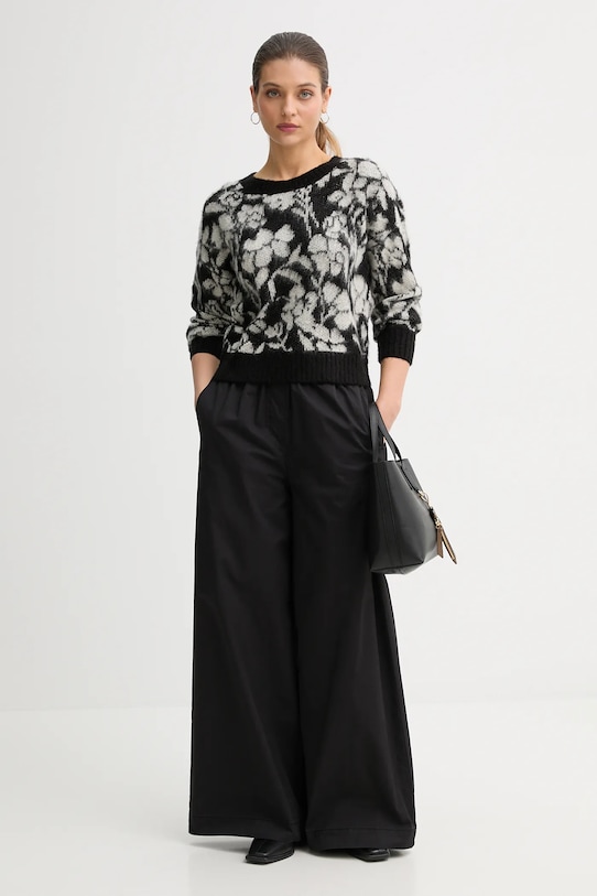 United Colors of Benetton spodnie bawełniane 4PAXDF0A4 czarny AW25