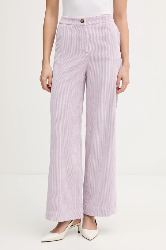 United Colors of Benetton spodnie sztruksowe tkanina fioletowy 4Q5GDF0AI