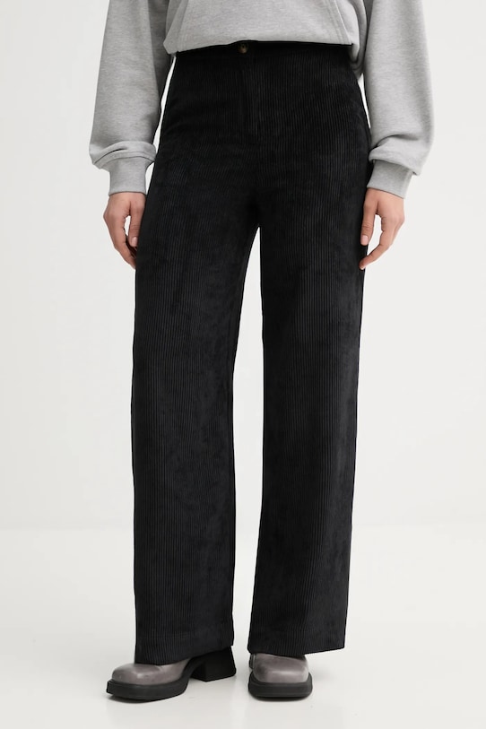 United Colors of Benetton spodnie sztruksowe tkanina czarny 4Q5GDF0AI