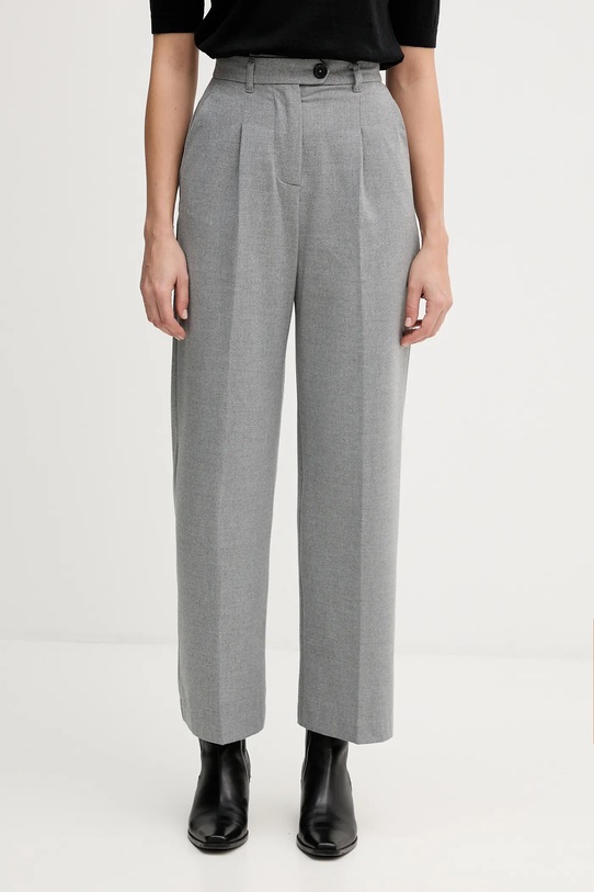 Παντελόνι United Colors of Benetton ψηλή γκρί 4QIKDF0AC