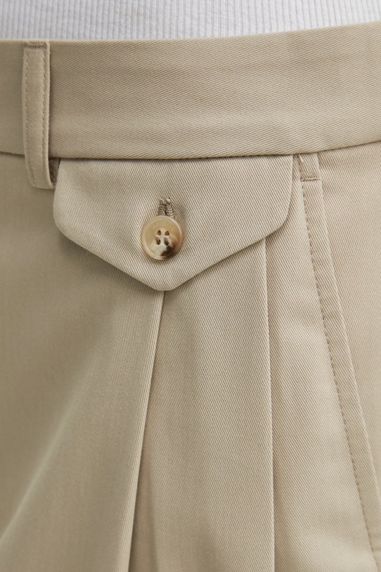 Maison Kitsuné trousers Double Pleated beige PW01106WT3019