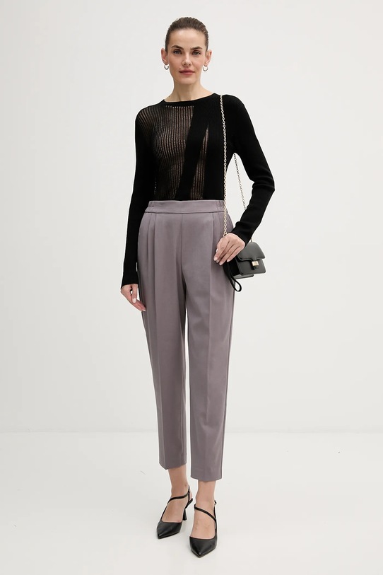 Sisley spodnie 41YPLF043 szary AW25