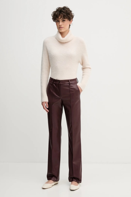 Sandro Ferrone spodnie S15YBFDENISE bordowy AW25