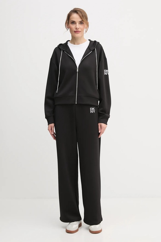 Dkny spodnie dresowe KNIT PANTS P5MF7CNZ czarny AW25