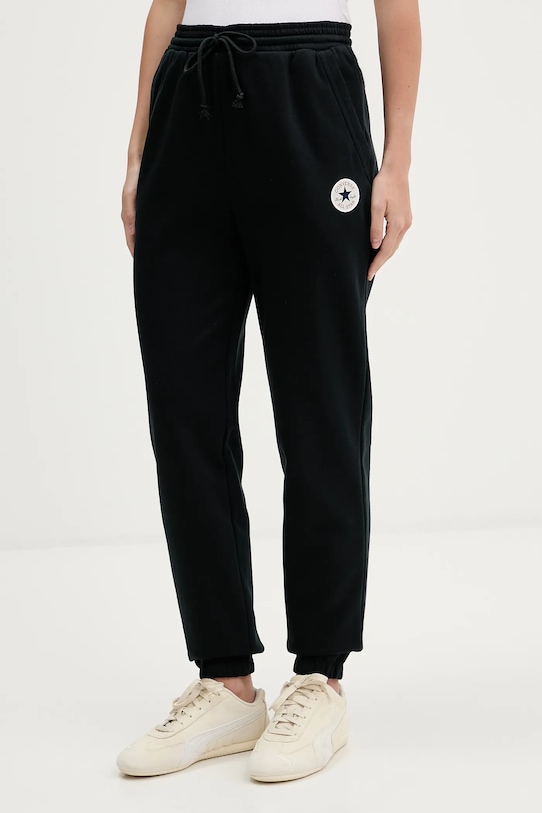 Converse spodnie dresowe aplikacja czarny CVW5B804