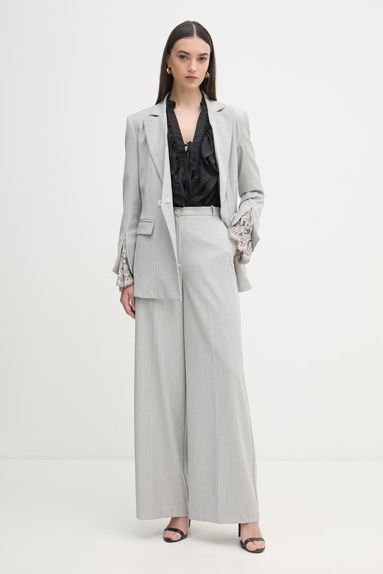 Haveone spodnie garniturowe damskie PGE.P065 szary SS26