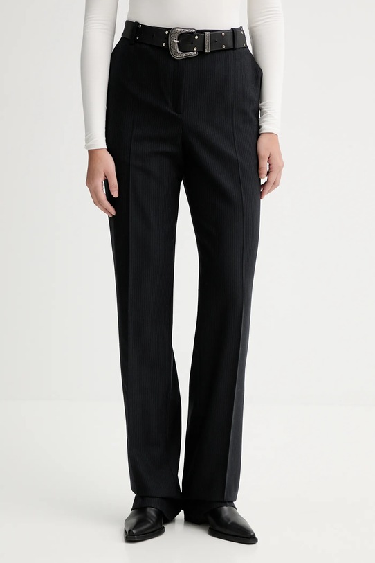 Kalhoty s příměsí vlny IRO WM23GAYLOR medium černá WM23GAYLOR