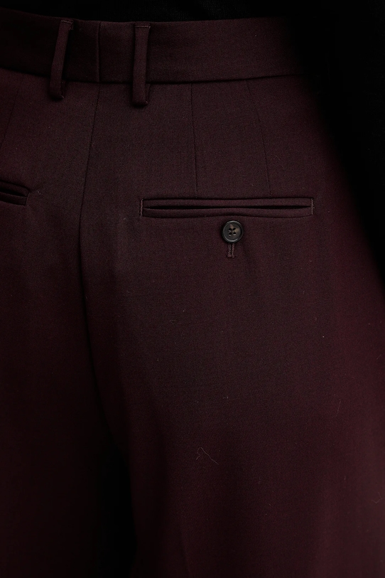 Filippa K spodnie z dodatkiem wełny bordowy 32511.FK