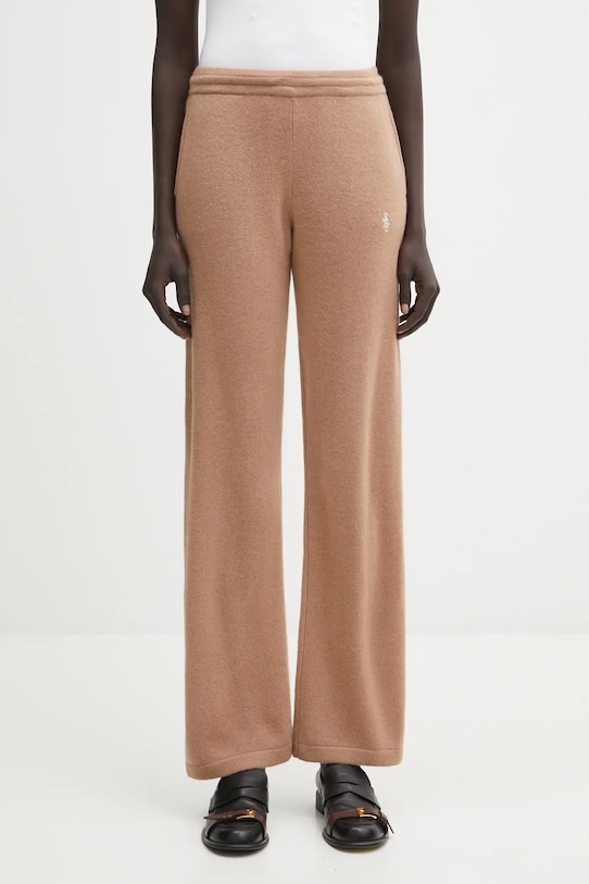 Sporty & Rich wool trousers SRC Cashmere jersey brown PA02764302BE02