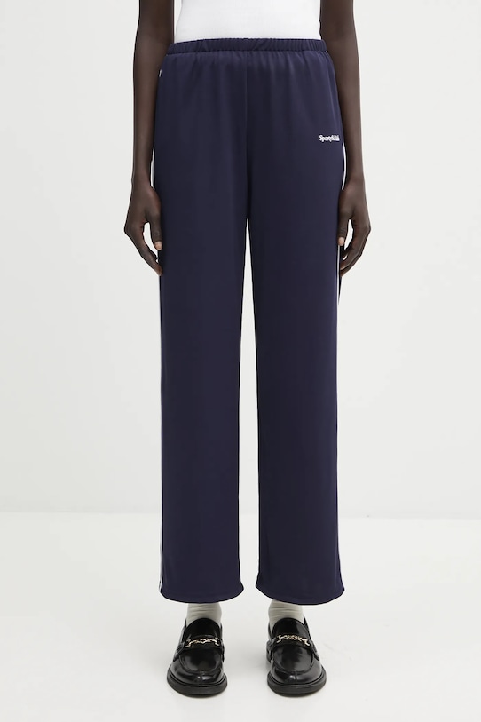 Sporty & Rich spodnie dresowe Serif Logo Retro Track dzianina granatowy PA05464300BL107