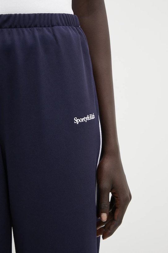 Sporty & Rich spodnie dresowe Serif Logo Retro Track granatowy PA05464300BL107