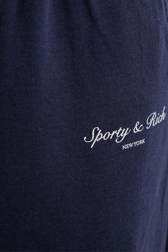 Sporty & Rich spodnie dresowe bawełniane Syracuse granatowy PA05566328BL106