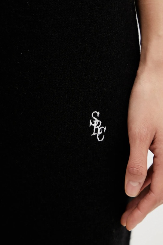 Μάλλινο παντελόνι Sporty & Rich SRC Cashmere μαύρο PA02767302BA01
