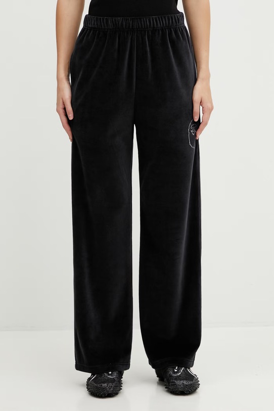 A Bathing Ape spodnie dresowe Crystal Stone Ape Head gładkie czarny 001PTL802003L