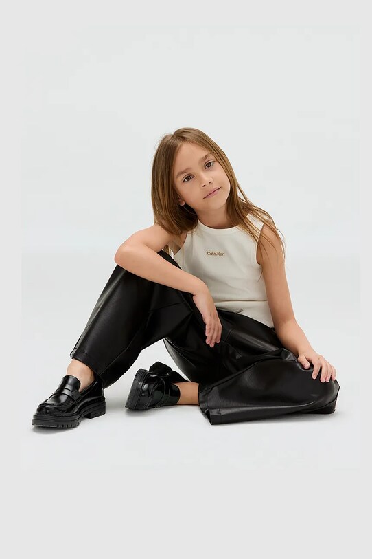 Calvin Klein Jeans spodnie FAUX LEATHER IG0IG02983.9BYA