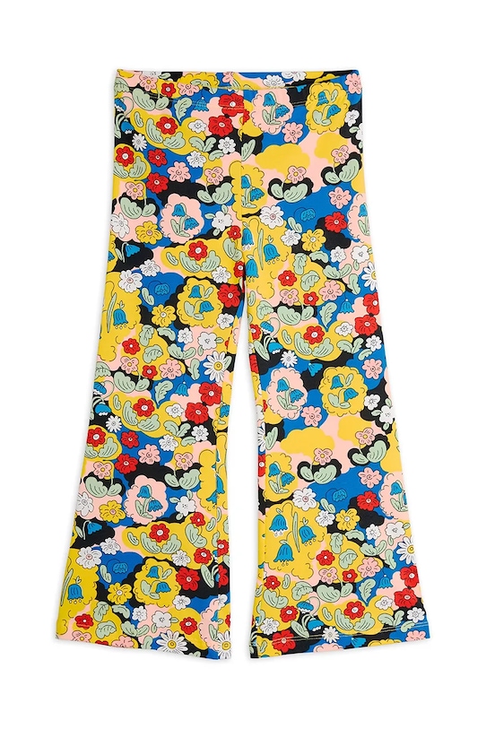 Mini Rodini pantaloni de trening din bumbac pentru copii Flowers bumbac galben 2563010200