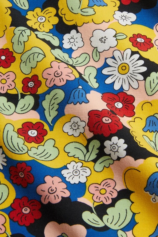 Fete Mini Rodini pantaloni de trening din bumbac pentru copii Flowers 2563010200 galben
