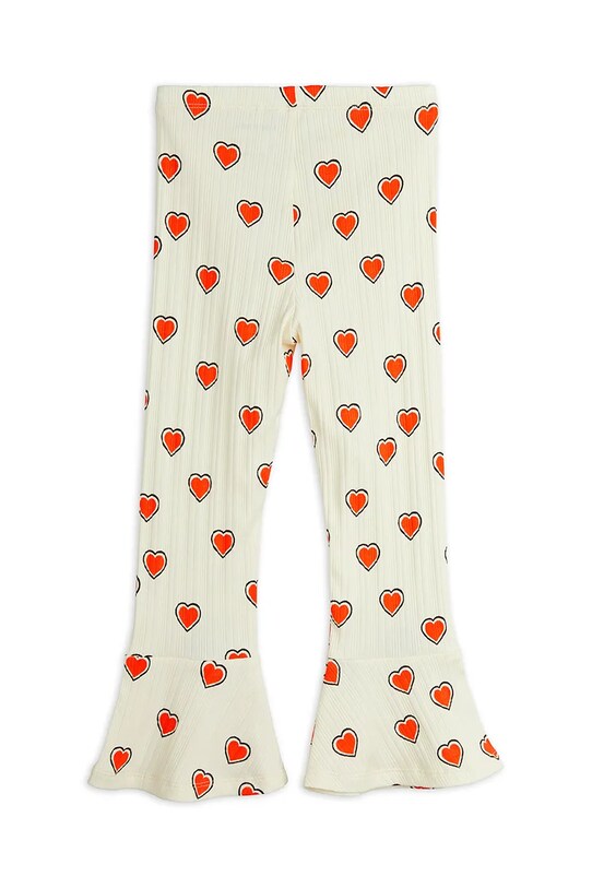 Mini Rodini pantaloni de trening pentru copii Outlined hearts 2563010511 bej AW25