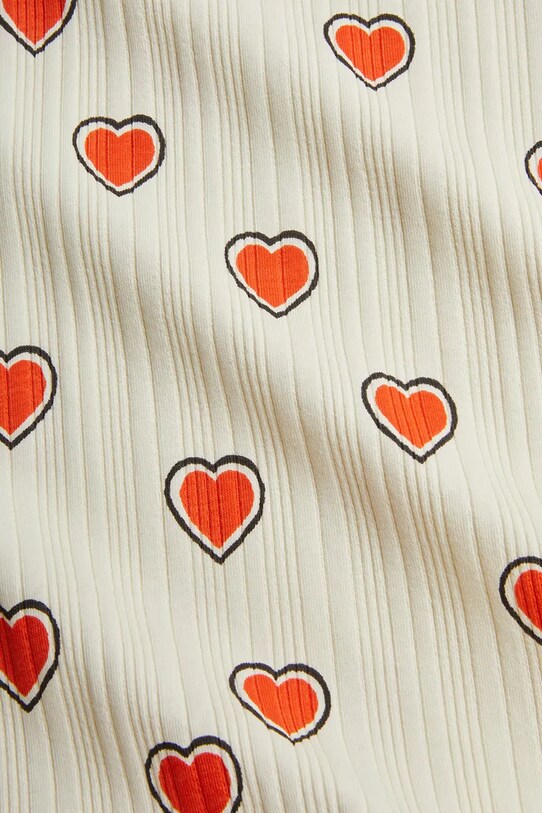 Fete Mini Rodini pantaloni de trening pentru copii Outlined hearts 2563010511 bej