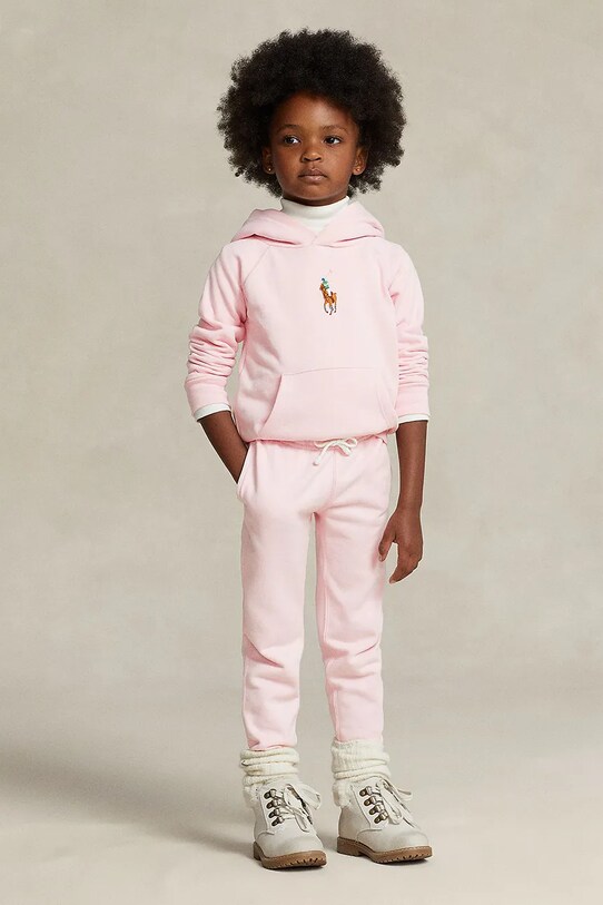 Donji dio trenirke Polo Ralph Lauren pamuk roza 312860018020