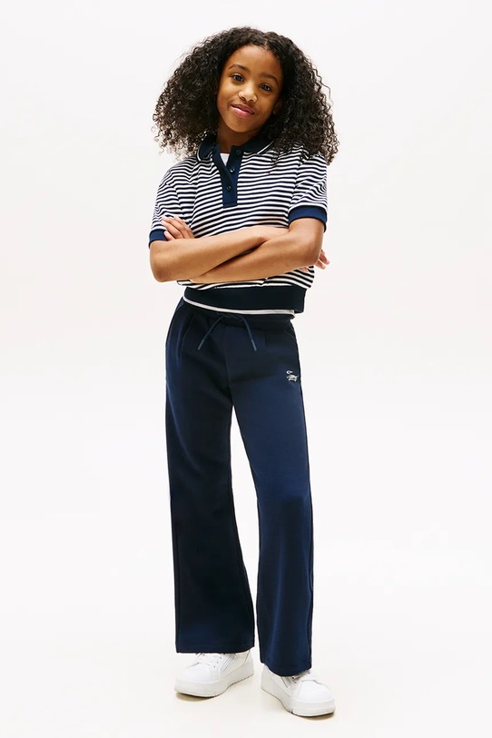 Tommy Hilfiger gyerek melegítőnadrág sima sötétkék KG0KG08669.9BYA