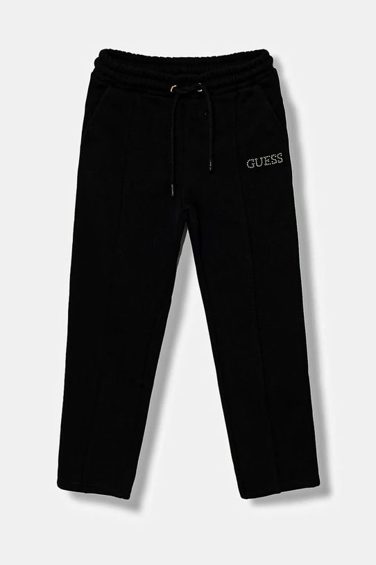 Детски памучен спортен панталон Guess памук черен J5YQ17.KAV34.9BYA