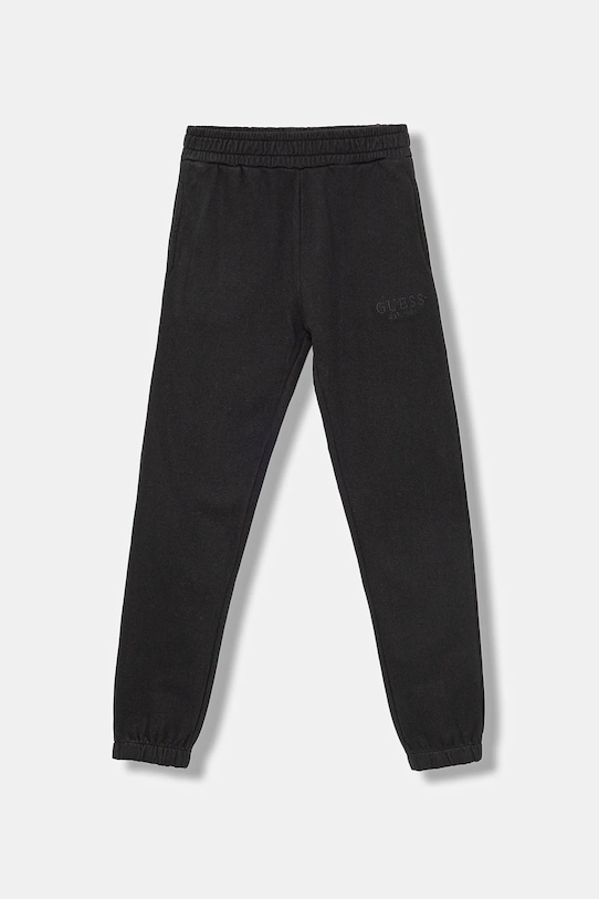 Guess spodnie dresowe bawełniane dziecięce bawełna czarny J5YQ18.KAV34.9BYA