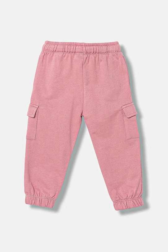 Guess spodnie dresowe bawełniane dziecięce K5YQ16.KA6R4.9BYA różowy AW25