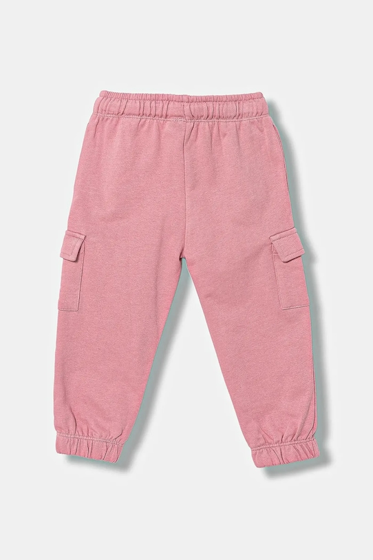 Guess spodnie dresowe bawełniane dziecięce K5YQ16.KA6R4.9BYA różowy AW25