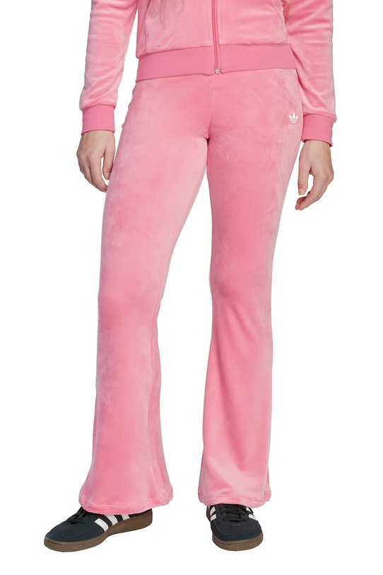Detské tepláky adidas Originals zamat ružová JX2843