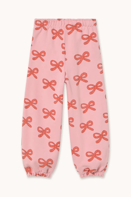 Dziewczynka Tinycottons spodnie dresowe bawełniane dziecięce WORMS SWEATPANT AW25.076 różowy