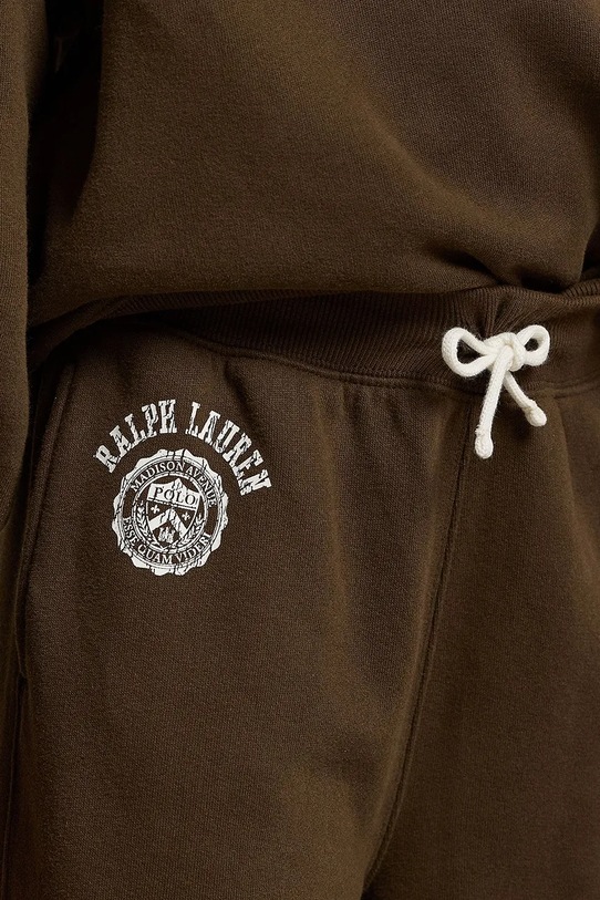 Polo Ralph Lauren spodnie dresowe z bawełną dziecięce 313979064003 brązowy