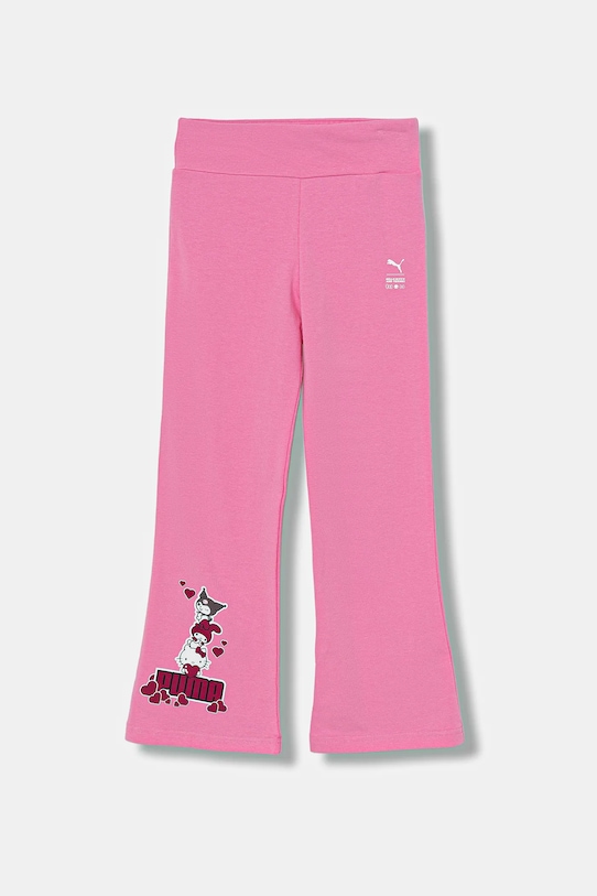 Detské tepláky Puma PUMA X HELLO KITTY & FRIENDS Flared Leggings s elastanom ružová 632388