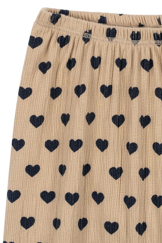 Dziewczynka Konges Sløjd spodnie dziecięce z bawełną CHLEO PANTS GOTS KS103752.9BYA beżowy