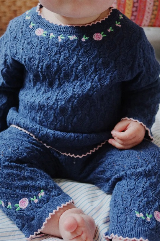 Konges Sløjd spodnie niemowlęce ROSIER PANTS KS103972.9BYA