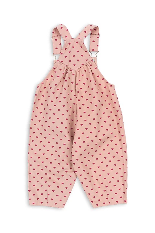 Otroške bombažne hlače Konges Sløjd NOLA SEQUIN OVERALLS GOTS KS103947.9BYA roza AW25