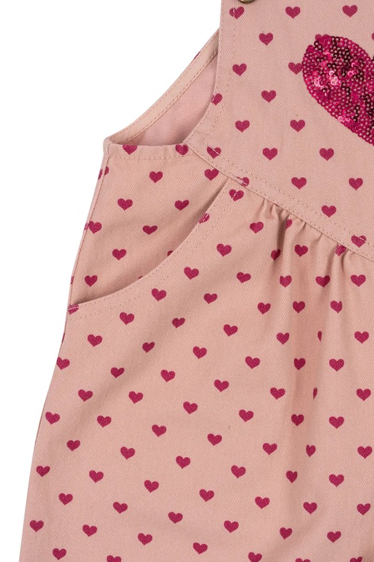 Otroške bombažne hlače Konges Sløjd NOLA SEQUIN OVERALLS GOTS roza KS103947.9BYA