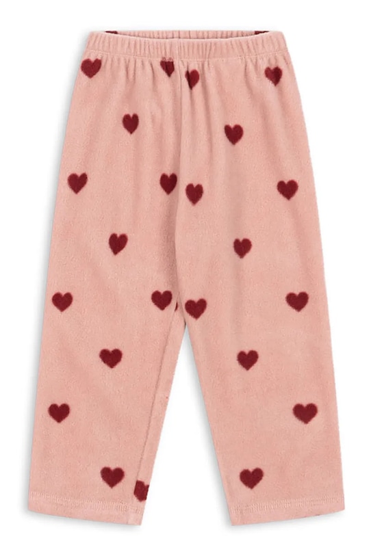 Konges Sløjd spodnie dresowe dziecięce TAVI FLEECE PANTS GRS dzianina różowy KS101300.G.9BYA