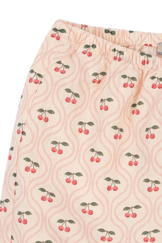 Dziewczynka Konges Sløjd spodnie bawełniane dziecięce CIANNA PANTS GOTS KS103756.9BYA beżowy