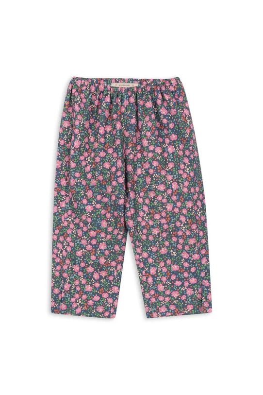 Konges Sløjd spodnie bawełniane dziecięce CIANNA PANTS GOTS wzorzyste multicolor KS103756.9BYA