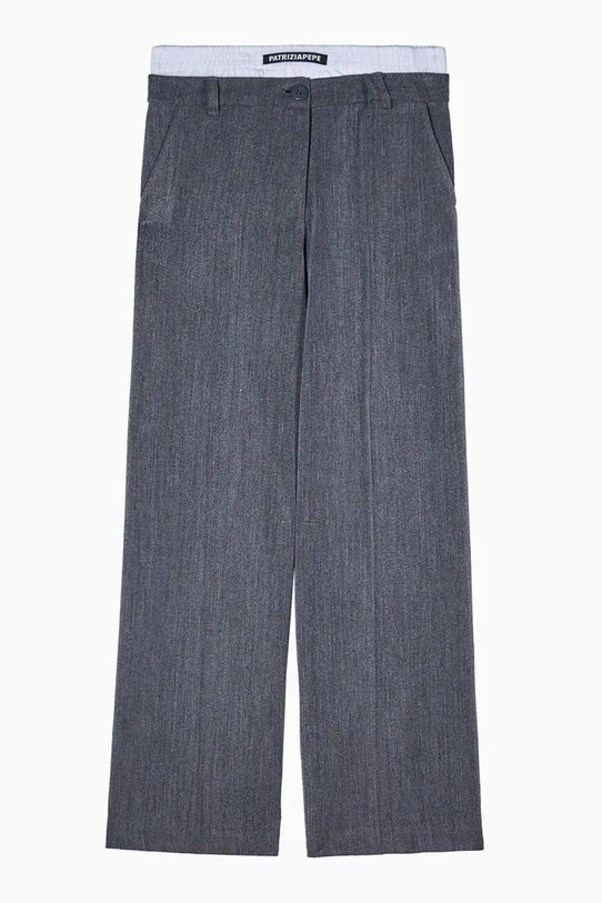 Παιδικό βαμβακερό παντελόνι Patrizia Pepe A676 7P0395 γκρί AW25