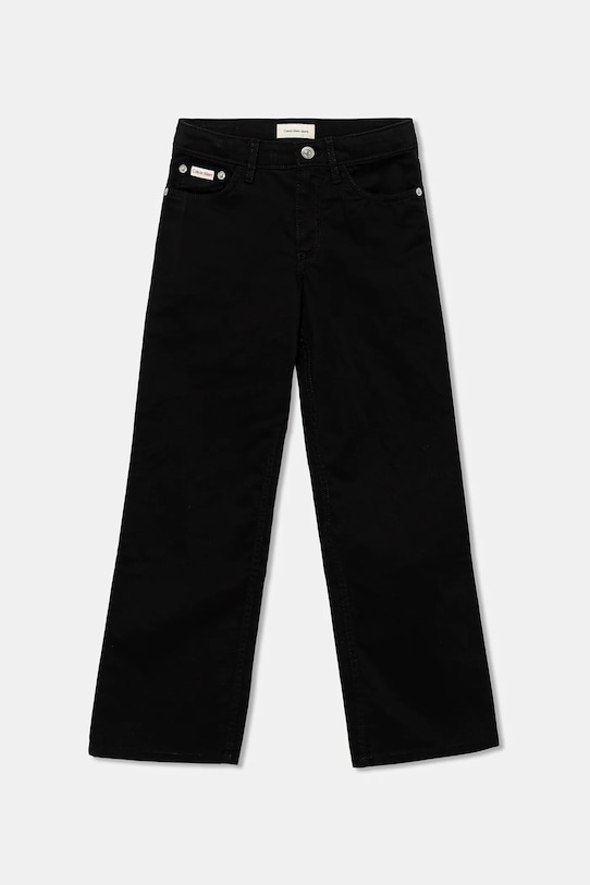 Detské nohavice Calvin Klein Jeans s elastanom čierna IG0IG03005.128.170.9BYA
