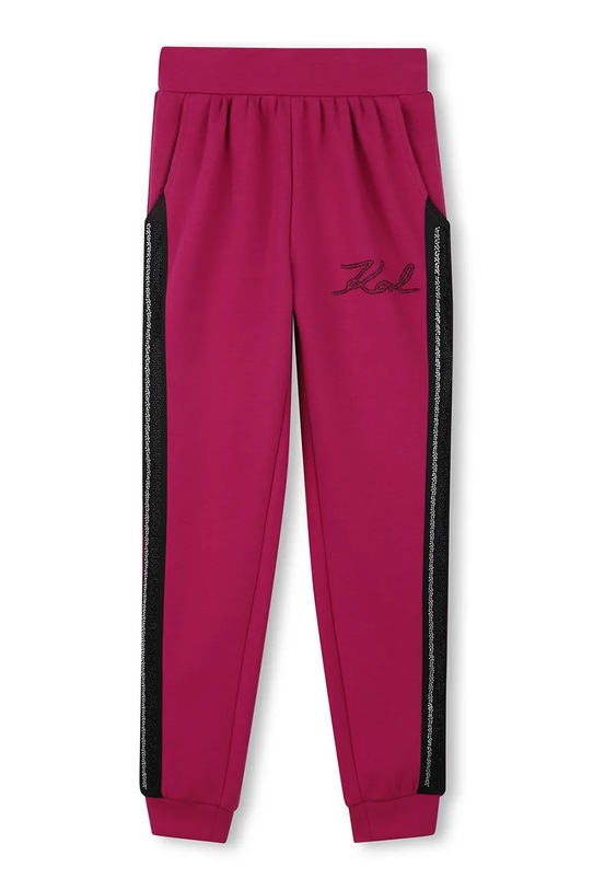 Karl Lagerfeld spodnie dresowe dziecięce Z30596.86.108 różowy AW25