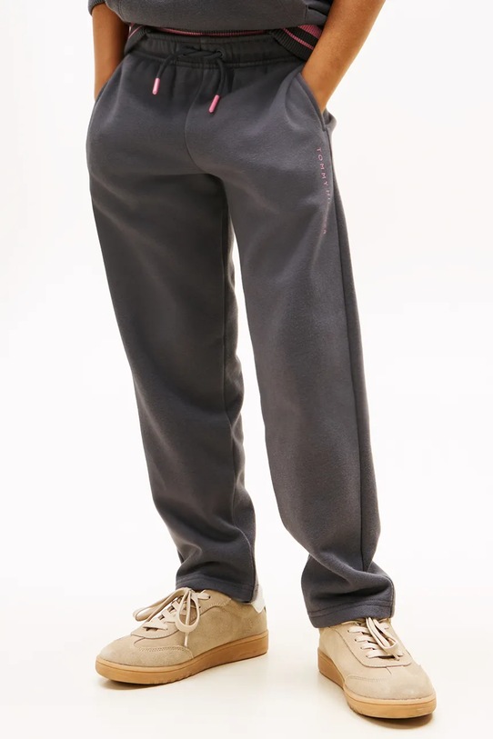 Fete Tommy Hilfiger pantaloni de trening pentru copii KG0KG08999.9BYA gri