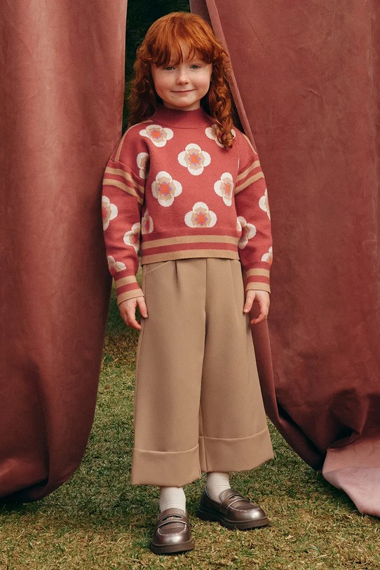Abel&Lula pantaloni copii cu elastan maro 5724.6.Mini.9BYA