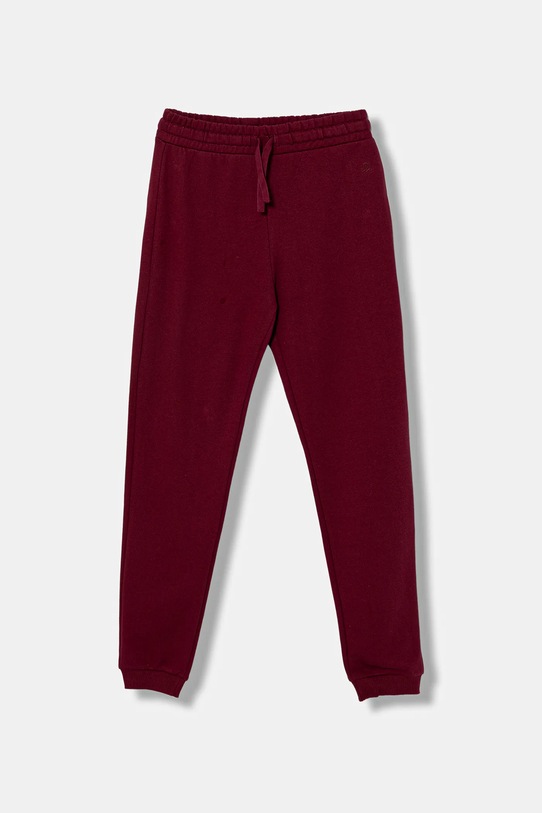 United Colors of Benetton pantaloni de trening din bumbac pentru copii bumbac burgundia 3J68CF02H.G.Season.9BYA
