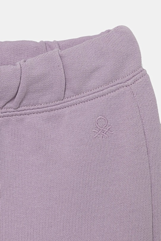 Fete United Colors of Benetton pantaloni de trening din bumbac pentru copii 3J70GF01N.P.Season.9BYA violet