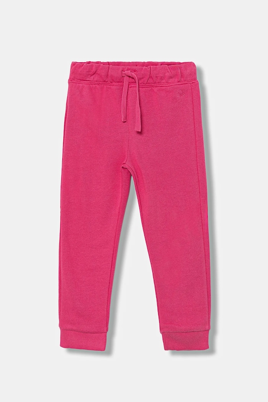 United Colors of Benetton pantaloni de trening din bumbac pentru copii bumbac roz 3J70GF01N.P.Season.9BYA